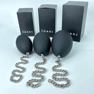 Анальний плаг з силікону у формі яйця з ланцюжком, анальні кульки, силіконовий дildo, великі яйця для анального сексу, мастурбація для жінок та чоловіків