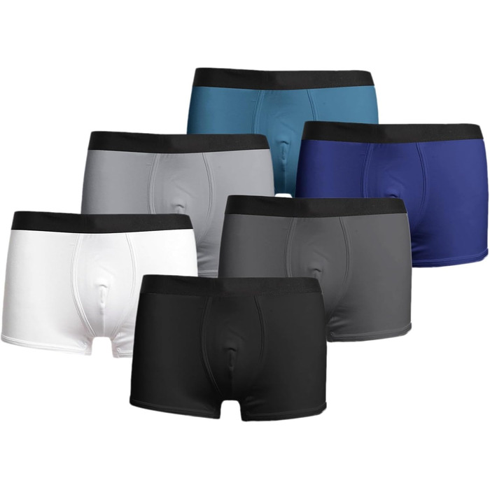 Чоловіча зимова термобілизна Lauf: комбінація молочної шовкової тканини, дихаючі боксери, боксер-плавки, колір E-blue, розмір XL