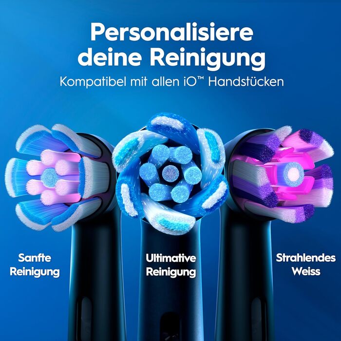 Електрична зубна щітка Oral-B iO Series 2, чорна (Night Black), 3 режими чищення, набір з 2 щіток та дорожнім футляром