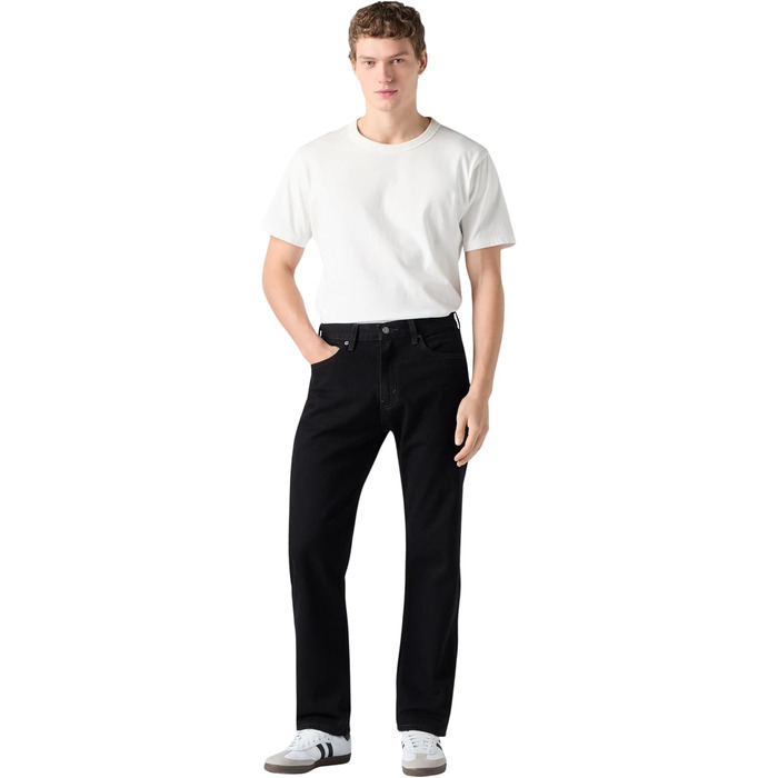 Чоловічі джинси Levi's 505 Regular Fit чорного кольору, розмір 34W/32L