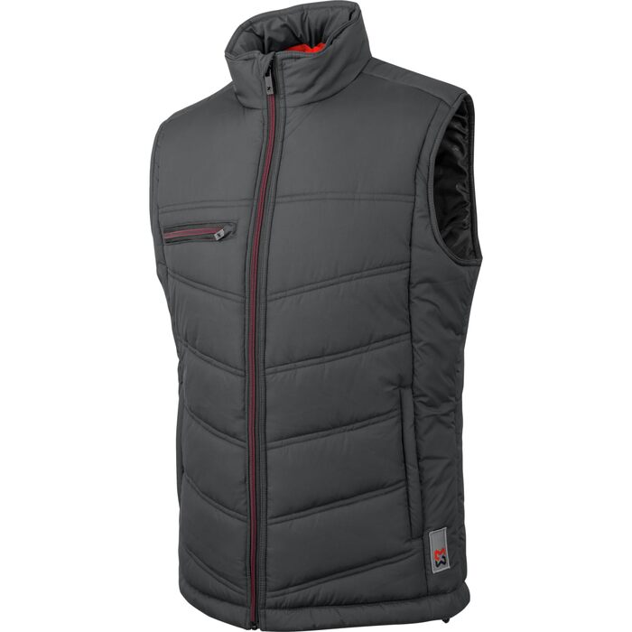 Чоловічий утеплений робочий жилет WÜRTH MODYF New Craft стібаний, сірий, розмір XXL