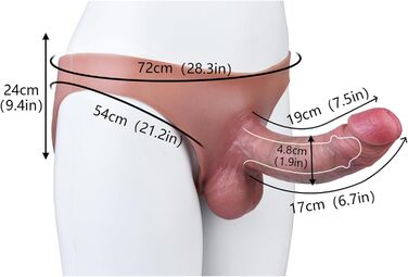 Секс-іграшка Axcroo: Реалістичний ременний пеніс з об'ємними яєчками та імітацією вен. Іграшка для чоловіків та пар.