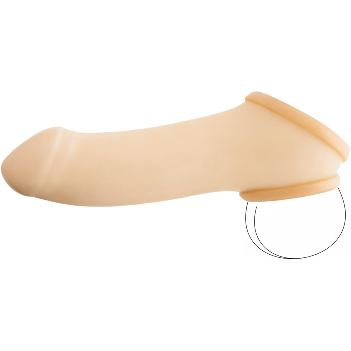 TOYLIE Latex Penis Sleeve (13 см) - Прозорий презерватив для пеніса з кільцем та виразною головкою - Зроблено в Німеччині