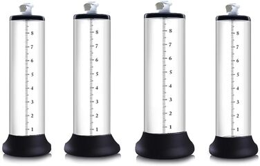 Набір аксесуарів для вакуумного насоса для збільшення пеніса з лімкою та силіконовим кільцем, прозоре кругле трубка для ерекції, допомога при імпотенції, збільшення пеніса, подовження. (D:22.9 * 6.35cm)