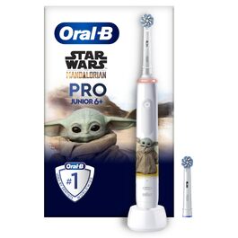 Електрична зубна щітка для дітей Oral-B Pro Junior (Star Wars), фіолетова — 3 режими чищення, м'яка насадка, для дітей від 6 років
