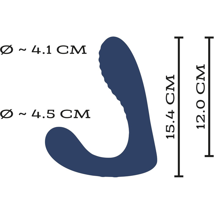 Вібратор Intense Rabbit Schwarz 4,3 см (Простатовий плагін)