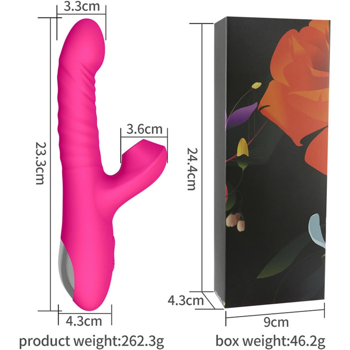 Вібратор G-Punkt Klassischer Rabbit, комплект для пар: 2 вібратори з 10 режимами, чорний