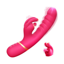 Набір вібраторів для жінок, секс-іграшки з 12 режимами, м'який дилідо з силікону, кролик-вібратор, тиха та потужна вібрація, стимулятор клітора та G-точки, секс-іграшка для жінок + додаток, мастубатор, яскраво-рожевий