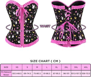 Кросет з мережива LittleForBig для жінок з шнурівкою, повномірний бюст, корсаж, бодішейпер, топ (4XL, Рожевий)