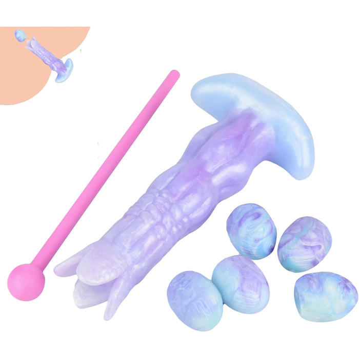 Анальний дилда з силікону Axcroo з 5 кульками, яйцем, для анального секса, мастурбації, для жінок та чоловіків