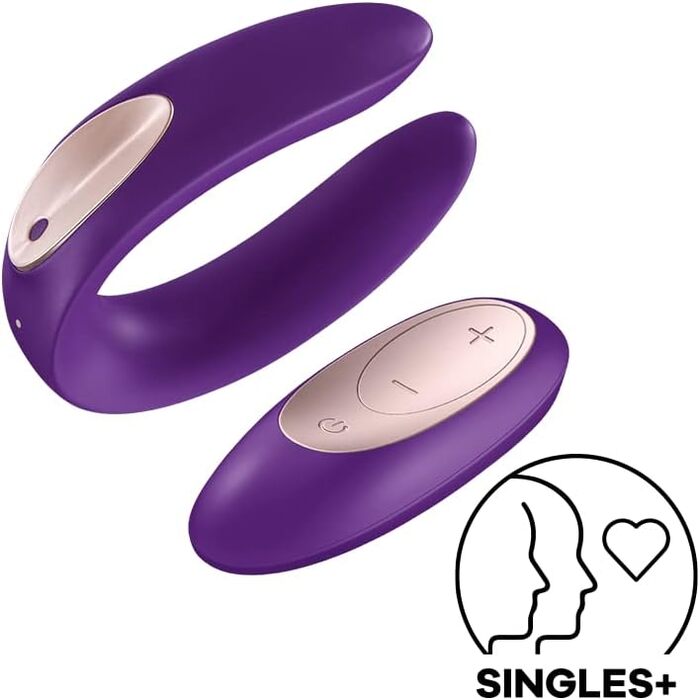 Vibrator для пар Satisfyer Double Plus з пультом дистанційного керування | 10 режимів вібрації, водонепроникний (IPX7)