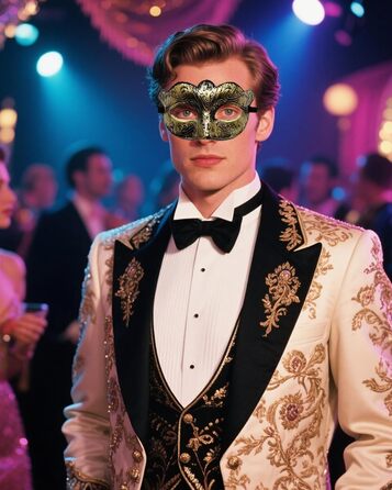 Маска для чоловіків у венеціанському стилі Vintage, ідеальна для вечірок, Хелловіну, балів та карнавалів