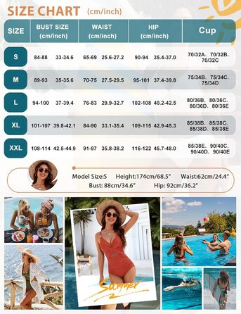 Купальник жіночий Badeanzug з формирующим ефектом, витончений крій, V-подібний виріз, сексуальна сітка, чашки (Оранжево-червоний, XXL)