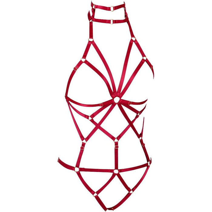 Жіночий корсет-нагрудник BANSSGOTH: стильний аксесуар у готичному стилі, регульований, для фестивалів та вечірок, червоний