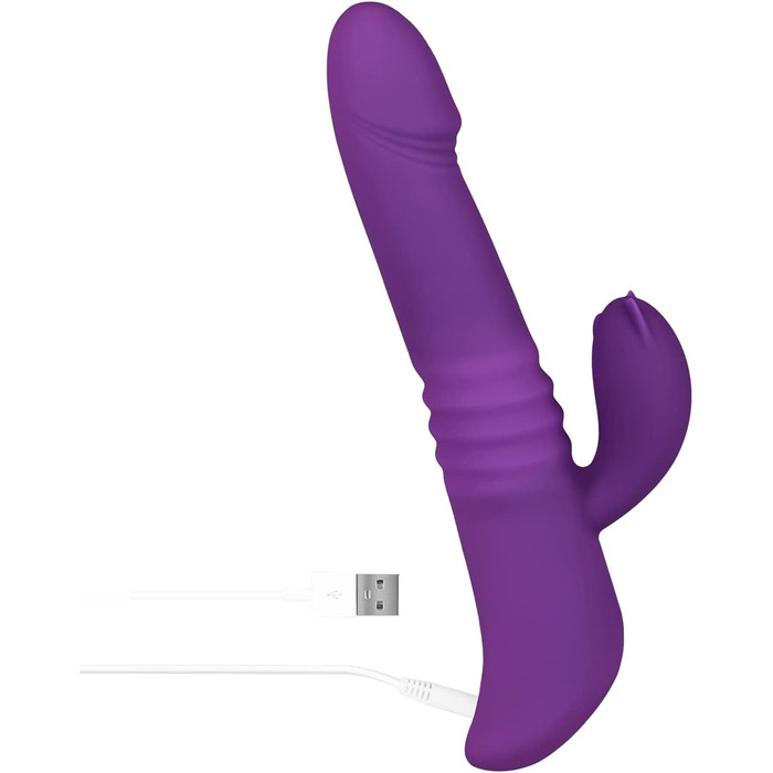 Вібратор EIS, кролик, 22,5 см, водонепроникний, акумуляторний, з нагріванням, з м'якого силікону