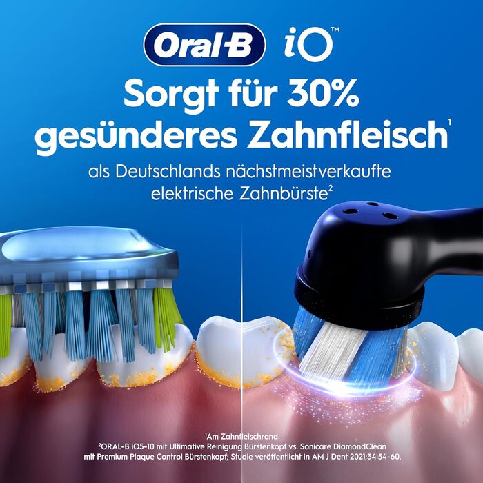 Електрична зубна щітка Oral-B iO Series 3 Matt Black (Чорна), 3 режими чищення, насадка та дорожній футляр у комплекті