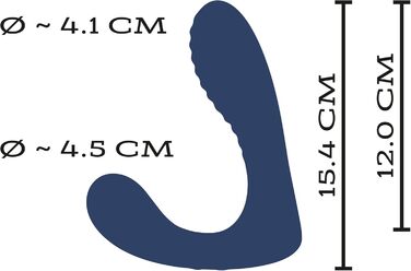 Вібратор Intense Rabbit Schwarz 4,3 см (Простатовий плагін)