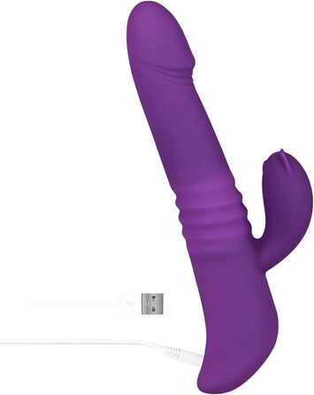 Вібратор EIS, кролик, 22,5 см, водонепроникний, акумуляторний, з нагріванням, з м'якого силікону