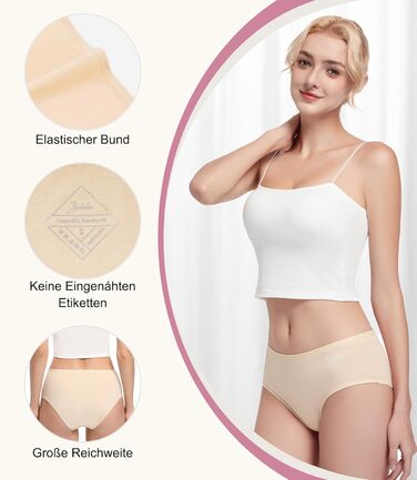 Бодібель Bobelle (5 шт.): бавовняні дихаючі труси для жінок. М'які, зручні, еластичні сліпи (S-XXL), багатоколірні