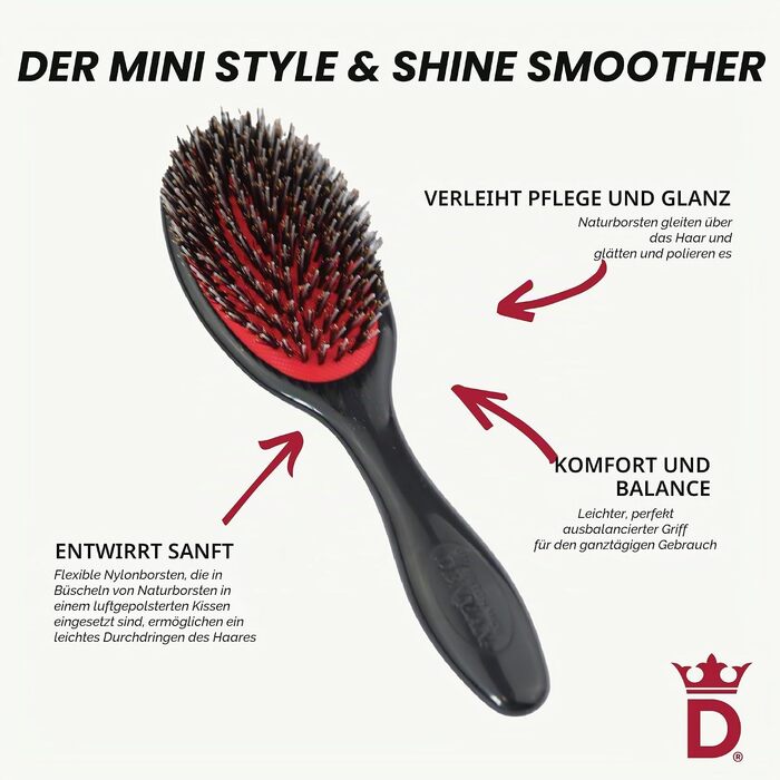 Щітка для волосся Denman D81 Paddle Brush, розчісувальна велика, чорна