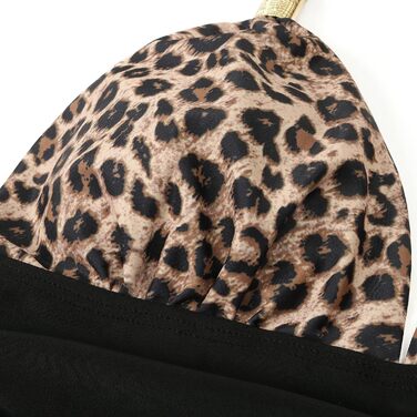 Світшот жіночий RXRXCOCO з запахом, Push Up, з V-подібним вирізом, з леопардовим принтом, чорний