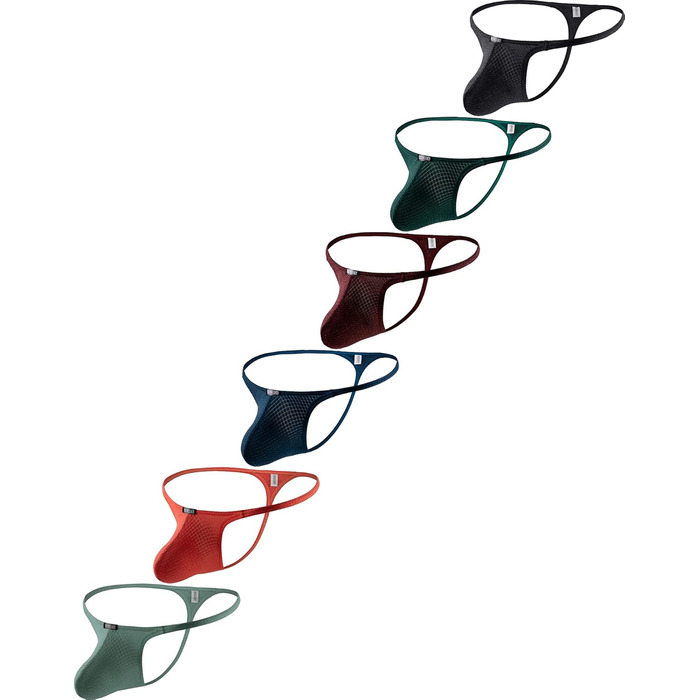 Чоловіча трусики-сліп iKingsky великого розміру XXL, 6 шт. - дихаюча, низька посадка, сексуальний дизайн