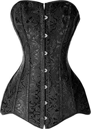 Корсет для жінок, корсет-топ з підтримкою грудей, готичний, вінтажний, ретро, корсаж, бюстєль, стімпанк, квітковий, з кісточками, повний бюст, середньовічний, шнурування, форми, великі розміри, чорний