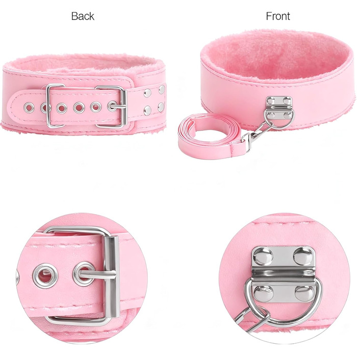 Набір для БДСМ-фетишу: мотузки, наручники, петиш, іграшки для дорослих (рожевий)