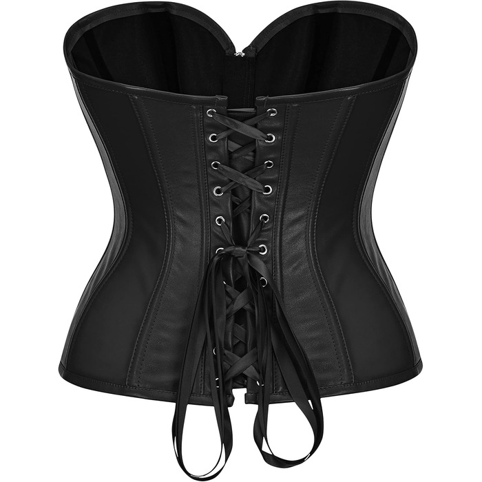 Корсет-топ KUOSE з ПВХ, чорний, розмір XL: готичний боді-шейпер, корсет, боді