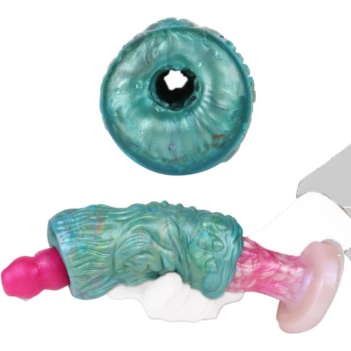 Іграшка для чоловіків Jixaxe Alien Monster - реалістична мастубаційна іграшка з вагінальним та анальним отвором, компактна, 3D, для соло