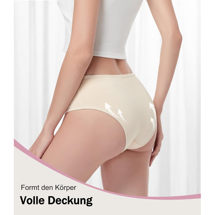 Бодібель Bobelle (5 шт.): бавовняні дихаючі труси для жінок. М'які, зручні, еластичні сліпи (S-XXL), багатоколірні