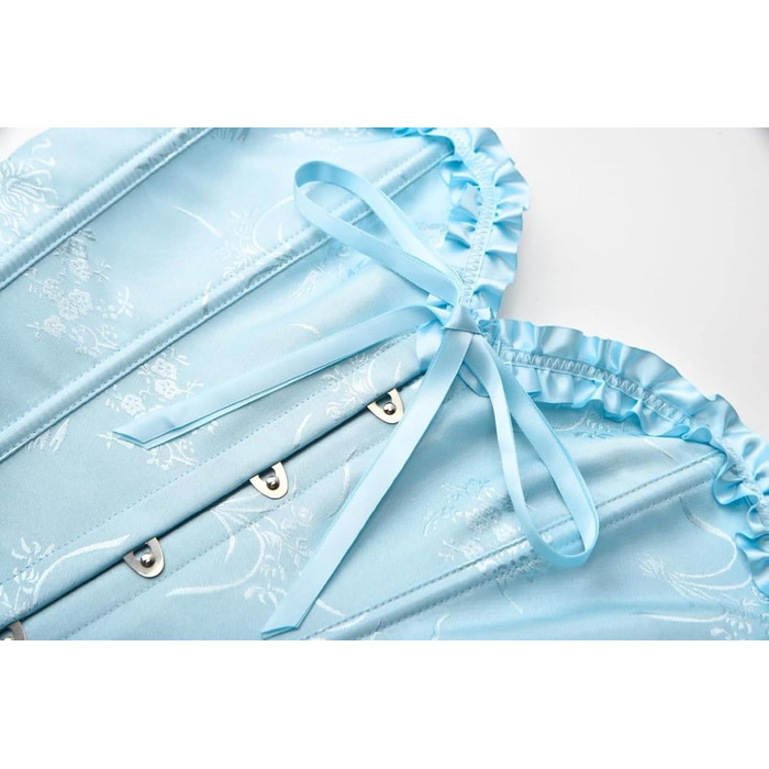 Корсет для повного бюсту KUOSE, корсет для живота, топ, великі розміри, чорний, світло-блакитний