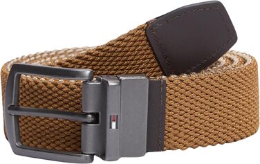 Чоловічий ремінь Tommy Hilfiger Denton Elastic Rev (Vintage Camel), шкіряний двосторонній, розмір 105