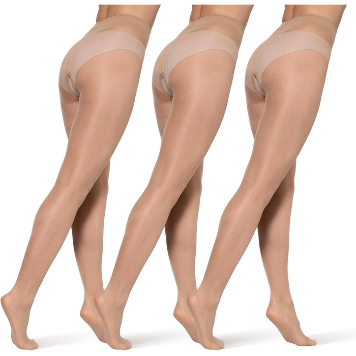 Шкарпетки-гольфи BANANALU 20 Den з відкритим кроком (S, Honey - набір 3 шт.)