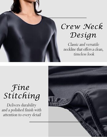 Чоловічий боді з прозорої тканини з довгими рукавами, бікіні-сліп, еластичний боді, глянцевий, шовковистий, комбінезон, чорний, XL