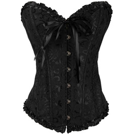 Корсет для жінок Sxybox: чорний корсет-топ з шнурівкою, готичний стиль, для повних грудей