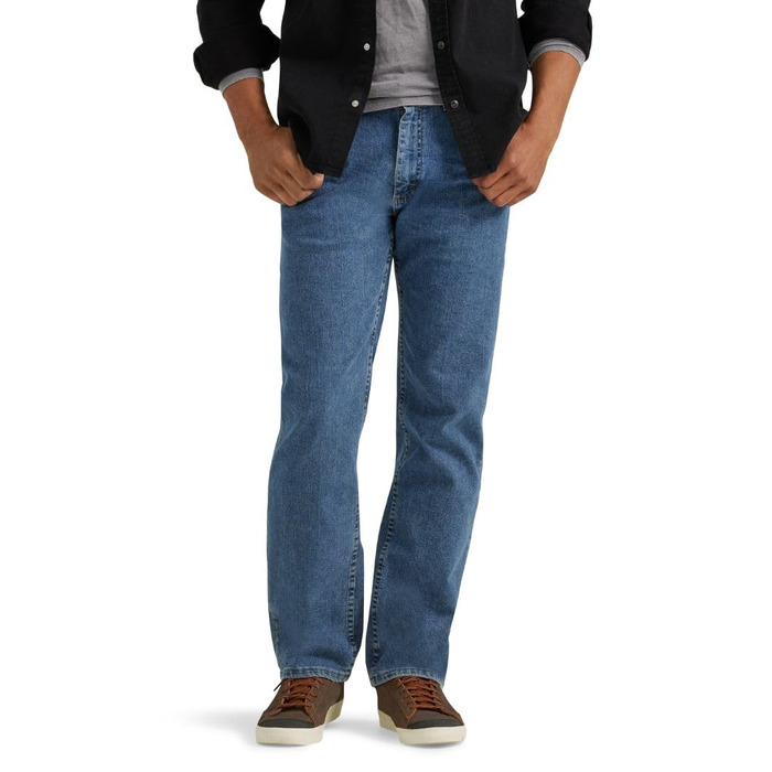 Чоловічі джинси Wrangler Authentics Regular Straight Fit, темно-блакитні (Dunkel Stonewash), 38W / 32L