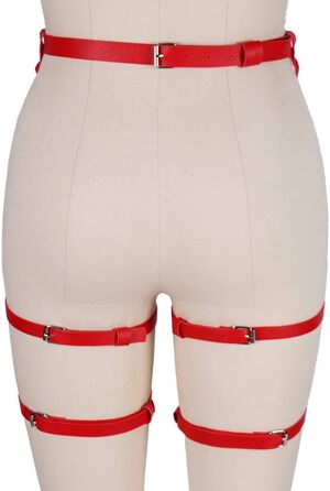 Жіночий корсет-зачіп з PU шкіри, чорний, з еластичними ремінцями, стиль панк