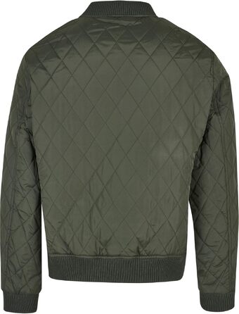 Чоловіча стібана куртка Urban Classics Diamond Quilt Jacket, оливкова, розмір 4XL