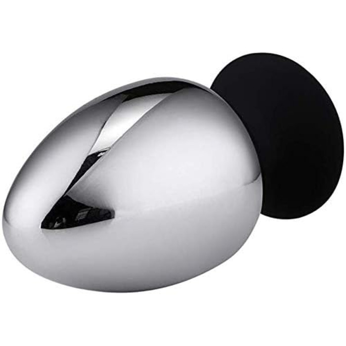 Анальні масажери з металу - набори для БДСМ, різні розміри (60, 70, 80 мм), з присоскою