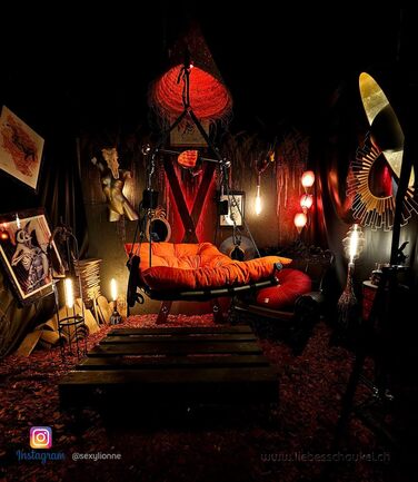 Секс-гойдалка Liebesschaukel Luxus Private Euphoria® помаранчево-коричнева - зручна гойдалка для пар преміум-класу