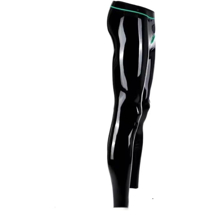 Чоловічі латексні лосини DDINGHOONQPODFR, облягаючі, з кільцями, персоналізовані, розмір XS-4XL, чорний XXL