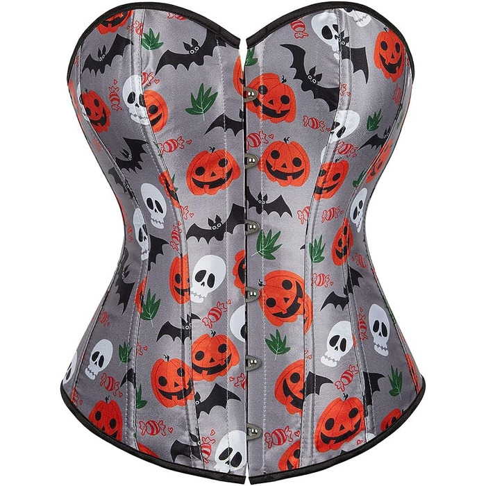 Жіночий корсет ADELCE з квітковим принтом, сірий, 4XL, вінтажний стиль, для створення сексуального образу