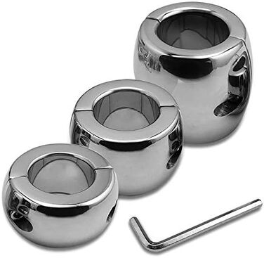 Металевий кільце для яєчок Hrekssi з магнітом, 30 мм - для контролю еякуляції, SM, сталевий