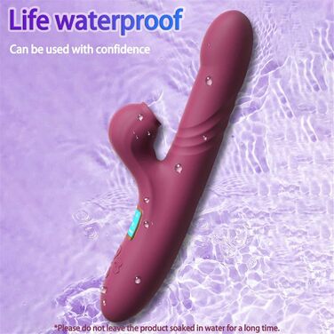 Вібратор Rabbit Silikon для G-точки з 10 режимами та LCD-дисплеєм. Червоний