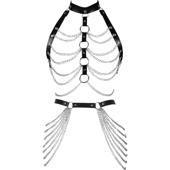 Жіночий корсет-зачіп для панчіх з ремінним поясом у стилі панк, чорний, аксесуар для вечірок та танців