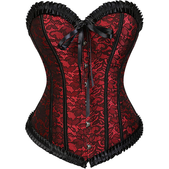Корсетний топ CSKJ для жінок: готичний, вінтажний, з мереживом, повномірний, для повного бюсту, з кісточками, бавовна, формальний, весільний, на Хелловін, для карнавалу
