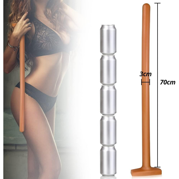 Анальний плагін Super Lang: відчуйте максимальне задоволення. З прозорою шкалою, з рідкосилікону, з надійним Т-подібним дном. Суперм'який та гнучкий, водонепроникна іграшка для дорослих (XL)