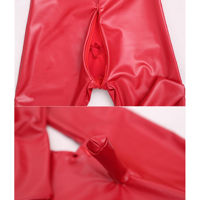 Чоловічий комбінезон з латексу червоного кольору для вечірок та сценічних виступів