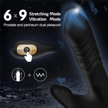 Вібратор-дилда для G-точки та клітора, 9 режимів, функція удару, з пультом дистанційного керування, анальний плагін, для жінок, пар та чоловіків